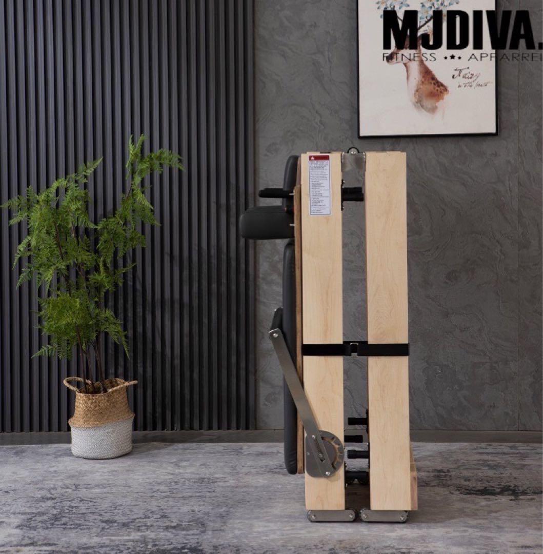 日本上陸！MJDIVA製【新品】折畳式木製ピラティスリフォーマー　人気の折り畳み