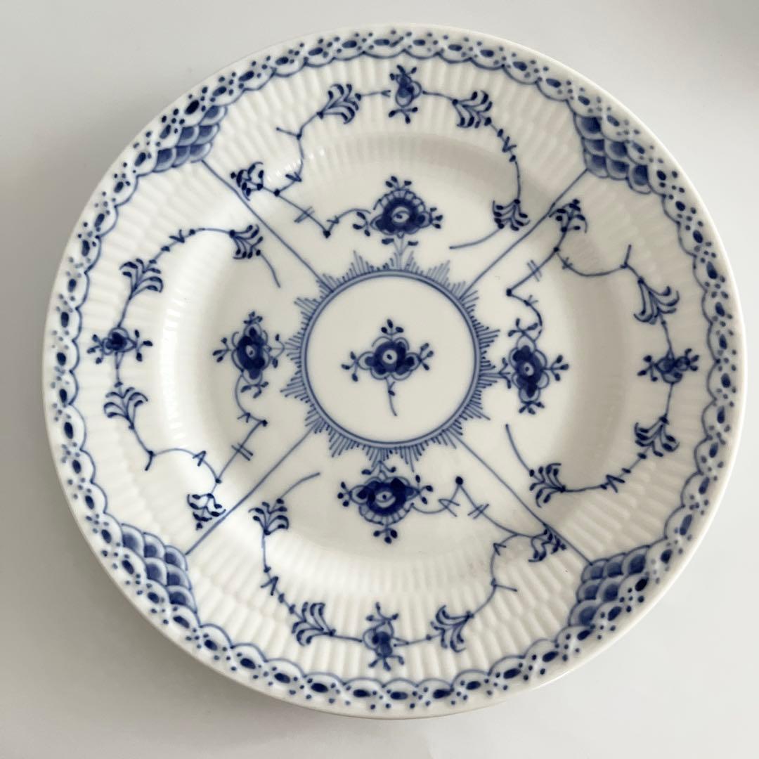 ロイヤルコペンハーゲン ブルーフルーテッド ハーフレース #574プレート3枚