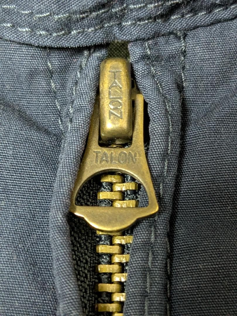 90s ラルフローレン スイングトップ TALONジップ L 紺 チェック