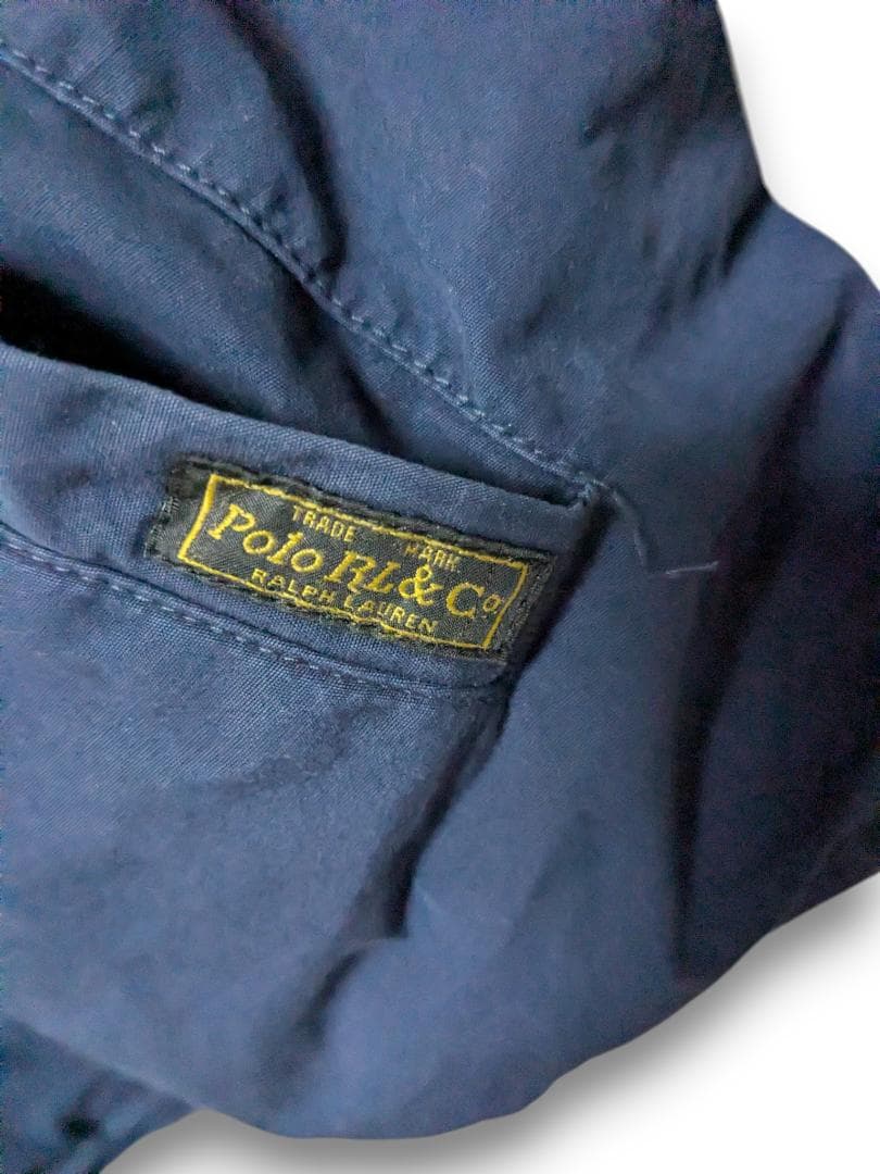 90s ラルフローレン スイングトップ TALONジップ L 紺 チェック