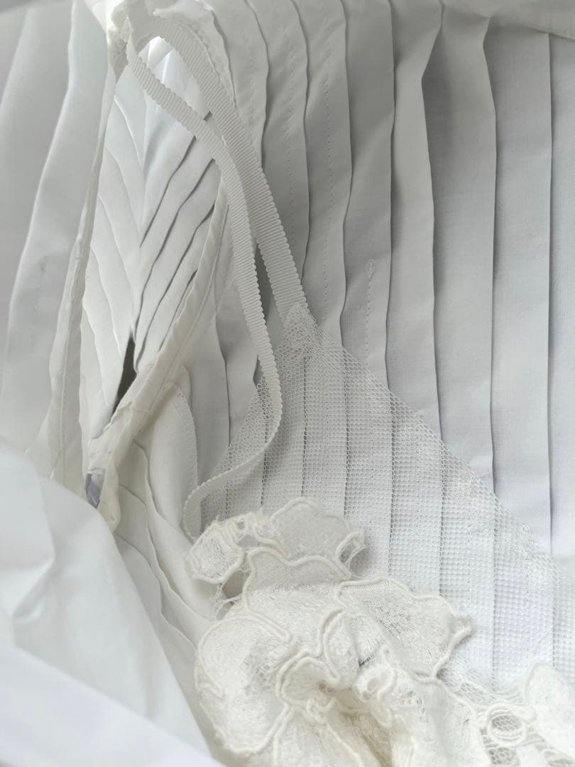 【美品】sacai サカイ バックスタイル デザイン プリーツ ブラウス