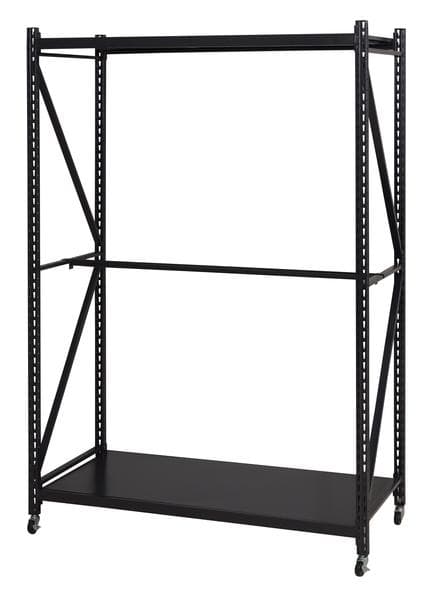 大型 イス収納可 棚調整可能 ラック リビング収納 収納棚 ブラック