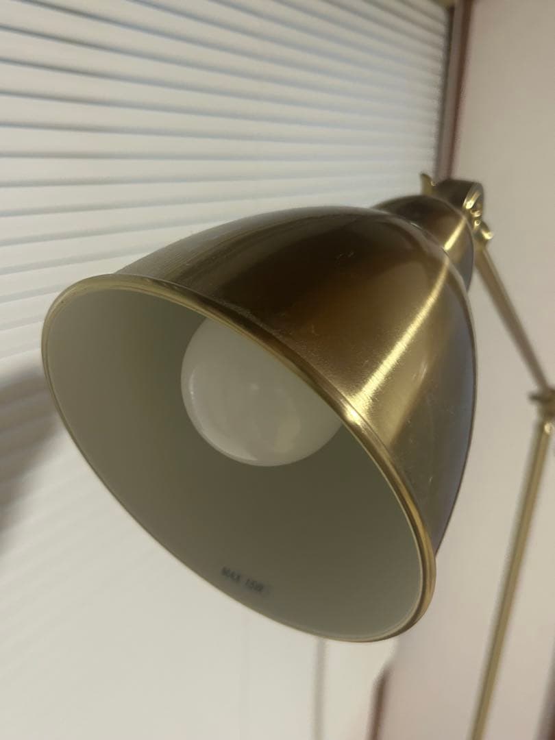 スタンドライト フロアライト イケア　BAROMETER間接照明 ゴールド