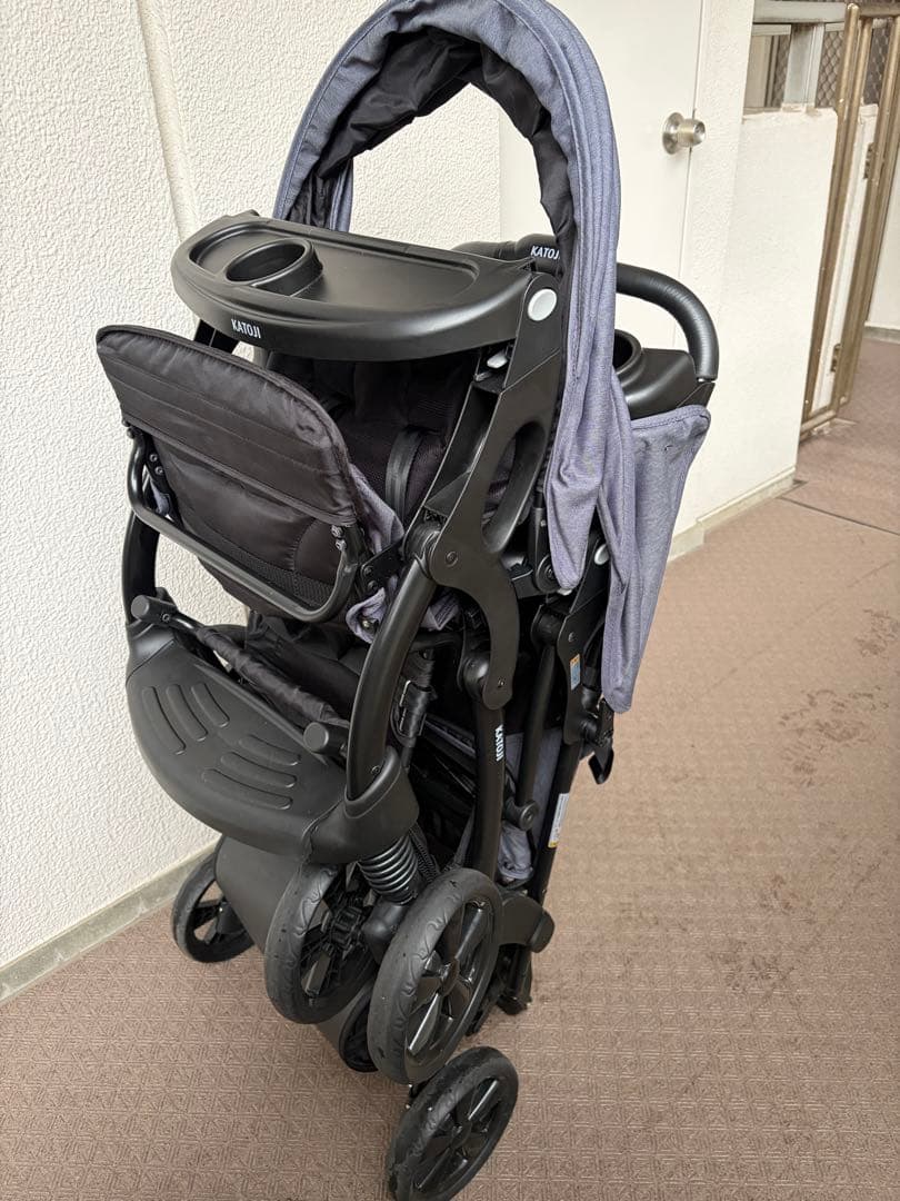【都内近郊・直接引取】KATOJI 二人乗りベビーカー 双子 ドリンクホルダー付