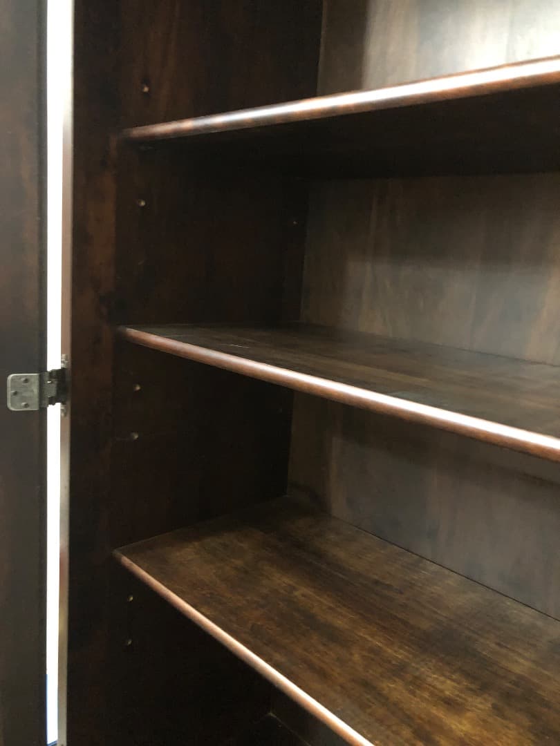 【たのメル便　送料込み】木製ガラス扉キャビネット 書棚 食器棚