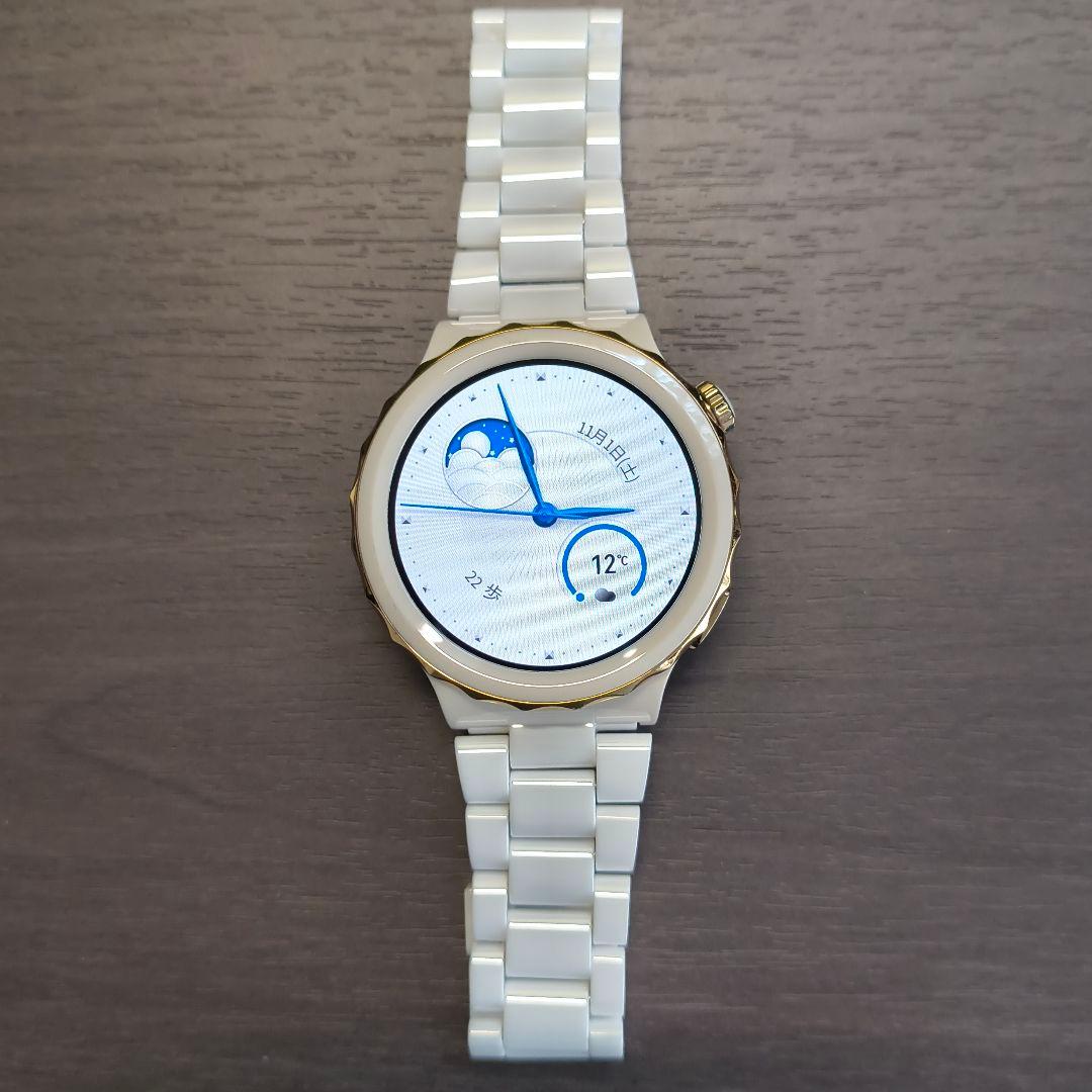 HUAWEI WATCH GT3Pro エレガントモデル ホワイト×ゴールド