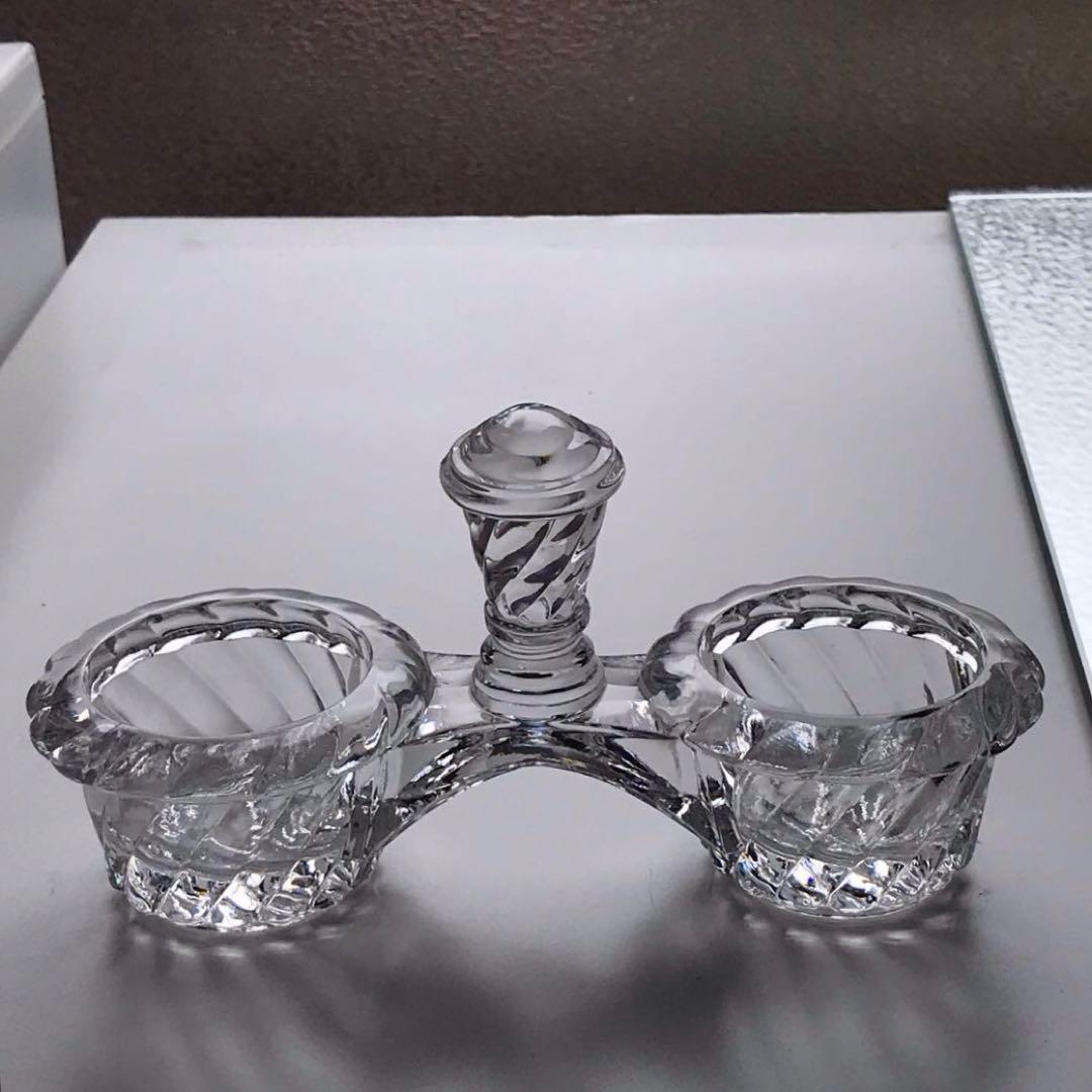 極稀少オールドバカラ Baccaratバンブー Bambou★塩入れ★クリスタル