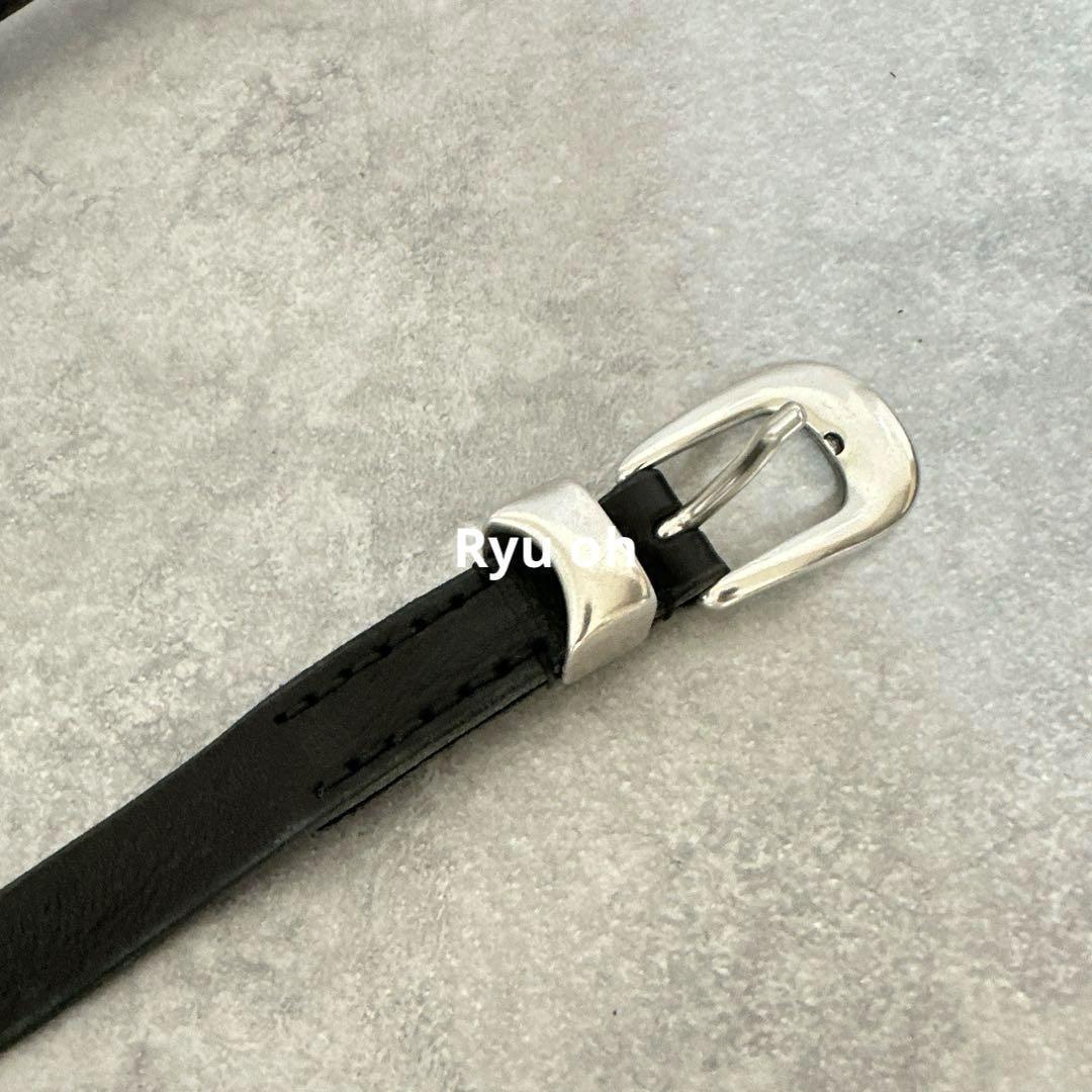 メンズ OUR LEGACY アワーレガシー 2cm レザー ベルト 90