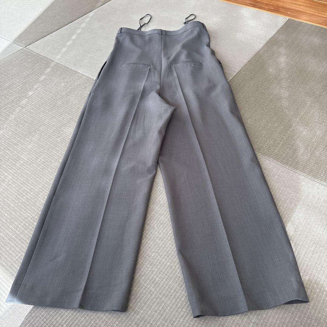 ぴぴぴ　Bibiy. グレー ワイドレッグサロペット　オールインワン