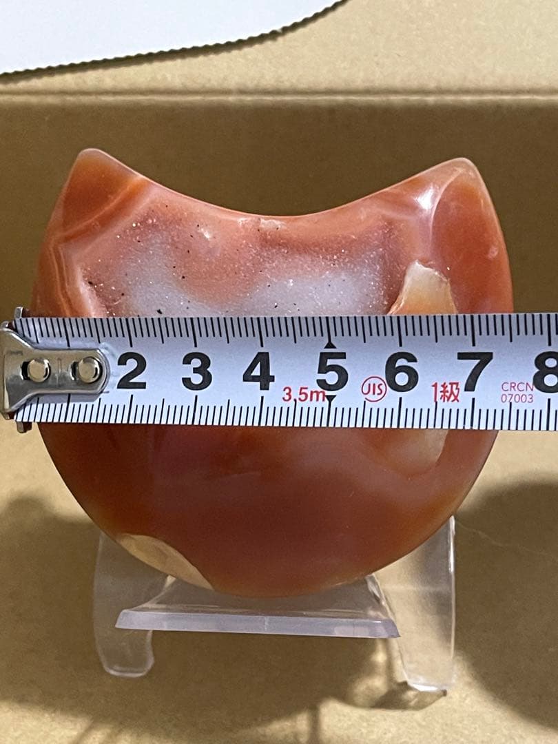 ブラジル産　天然石 トレジャーメノウ瑪瑙と天然石 緑幽霊ファントム水晶手彫り