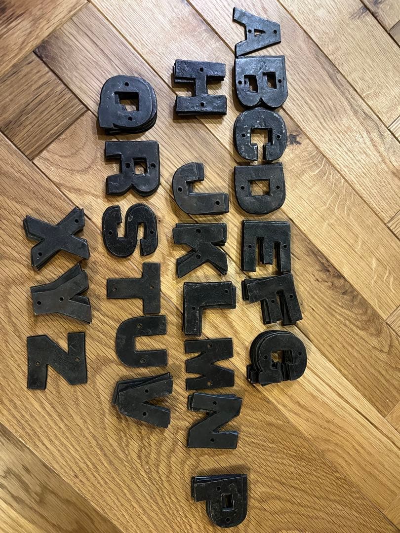 （まとめ売り）アイアンアルファベット#ハウスナンバー　69個　#diy