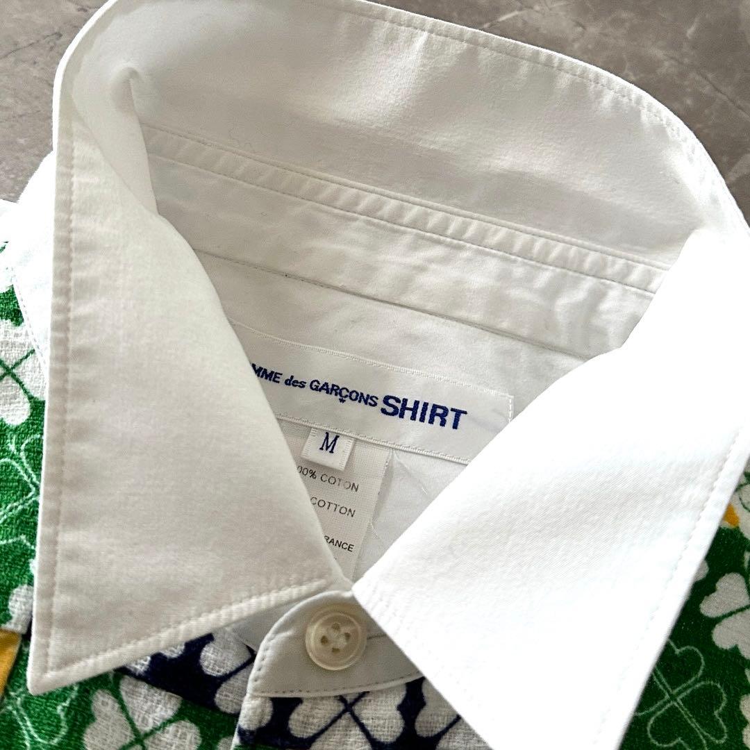 COMME des GARCONS SHIRT 花柄 パッチワーク 切替シャツ