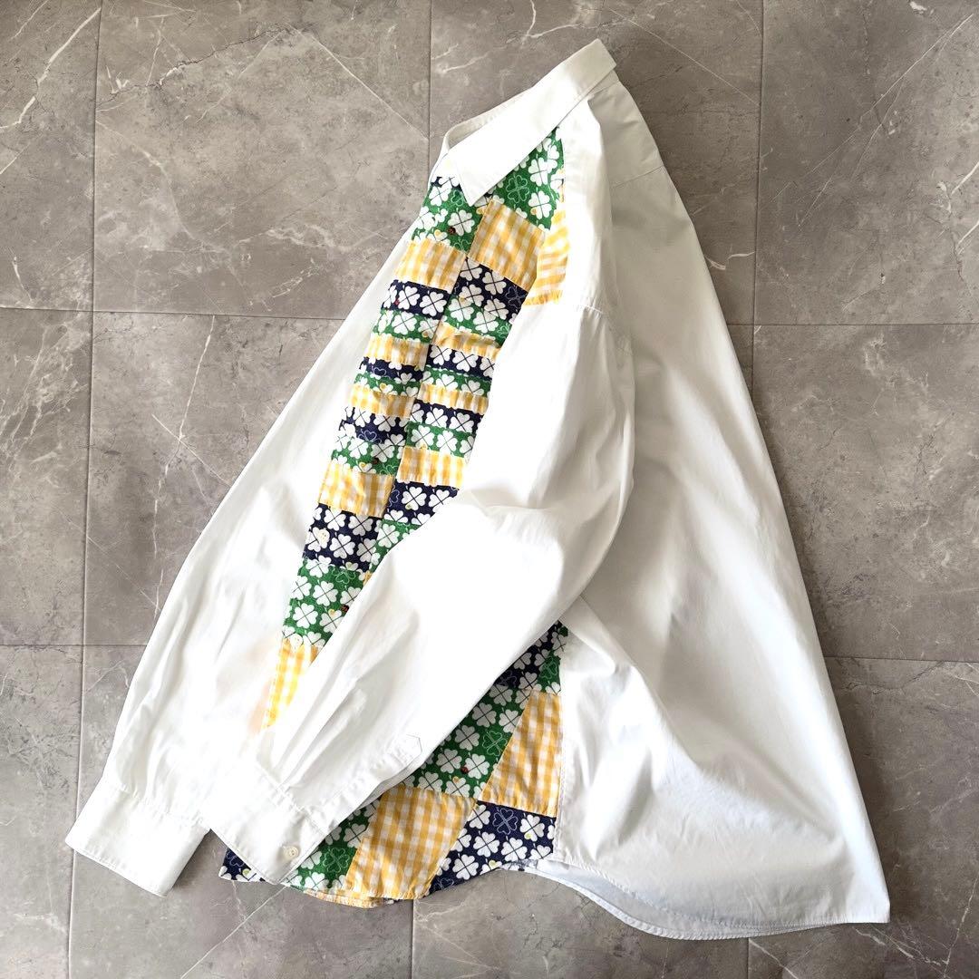 COMME des GARCONS SHIRT 花柄 パッチワーク 切替シャツ
