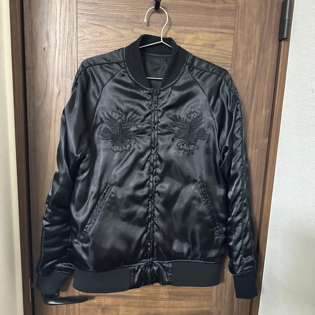 ALPHA INDUSTRIES リバーシブルスカジャン Sサイズ ブラック