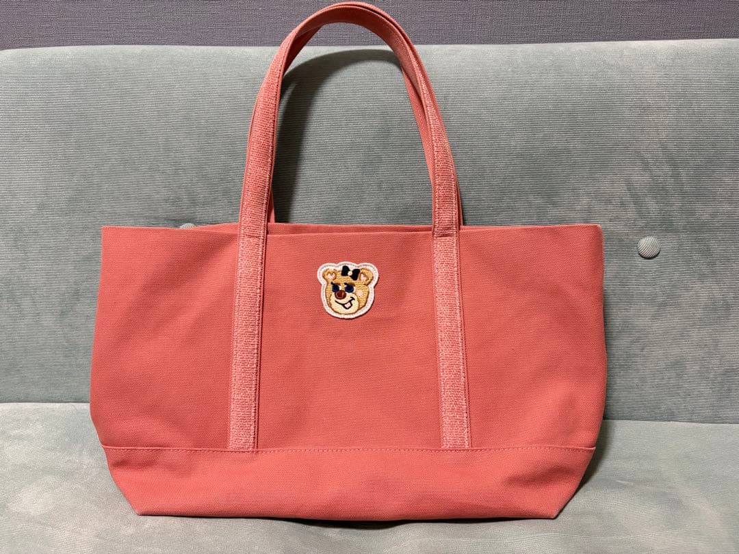 フェイラー FEILER/ ラブラリー オールドテディ ワッペン トートピンク大