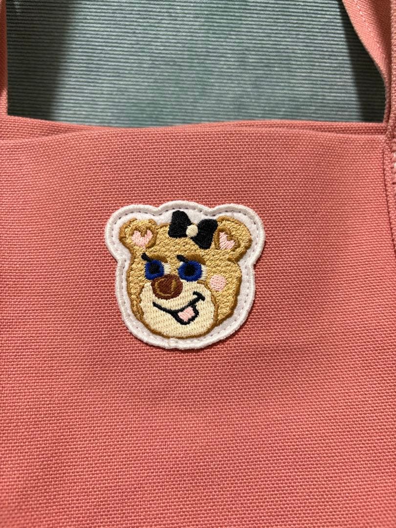 フェイラー FEILER/ ラブラリー オールドテディ ワッペン トートピンク大