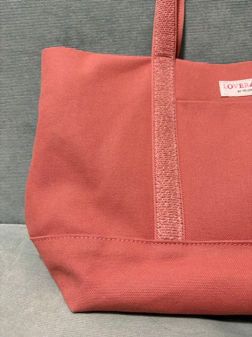 フェイラー FEILER/ ラブラリー オールドテディ ワッペン トートピンク大