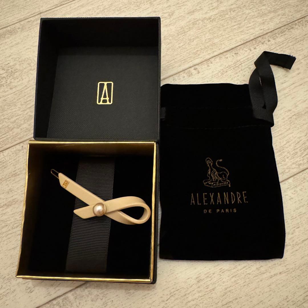 ALEXANDRE DE PARIS ベージュ ヘアピン