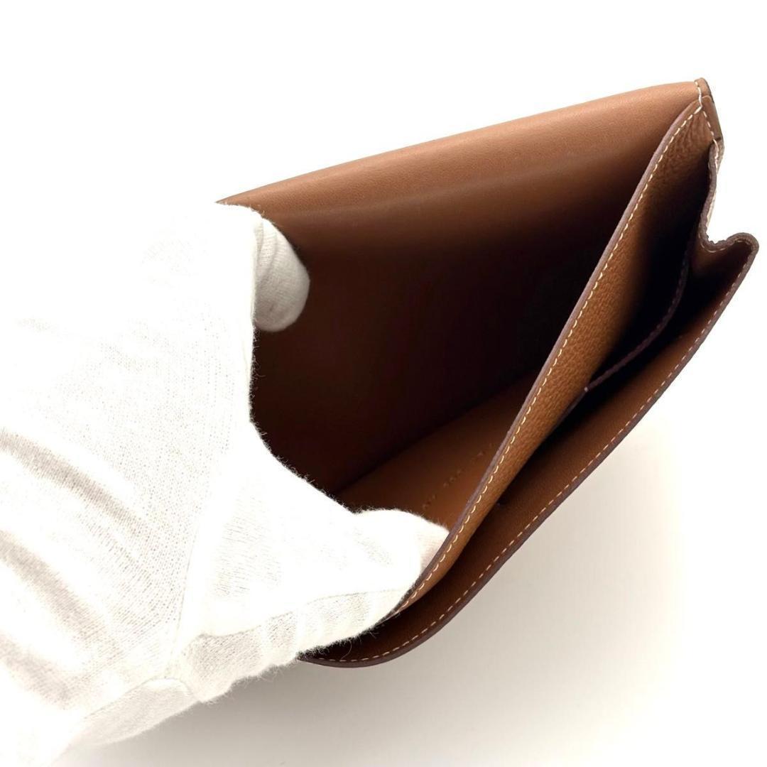 【最高級美品】エルメス ドゴンGM シルバー金具 二つ折り財布 長財布