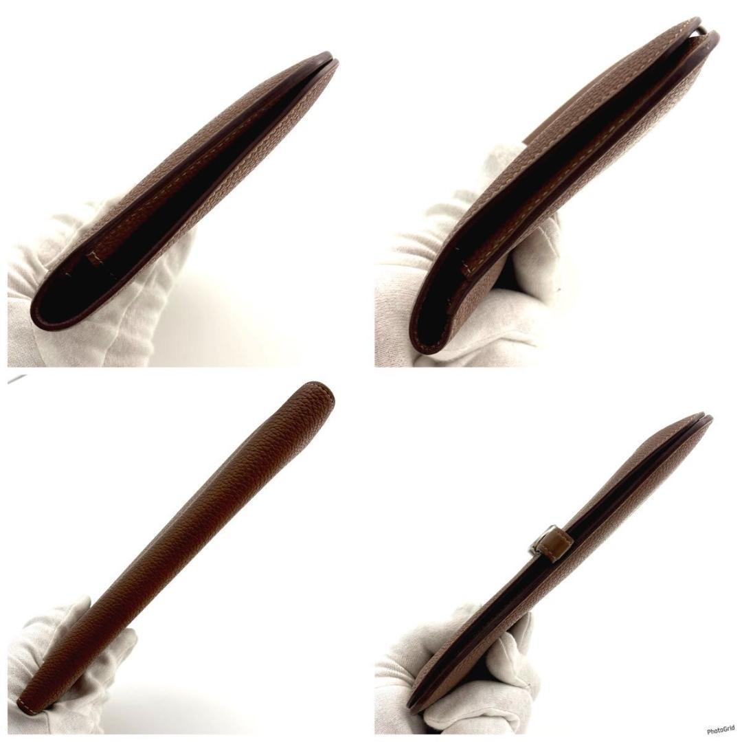 【最高級美品】エルメス ドゴンGM シルバー金具 二つ折り財布 長財布