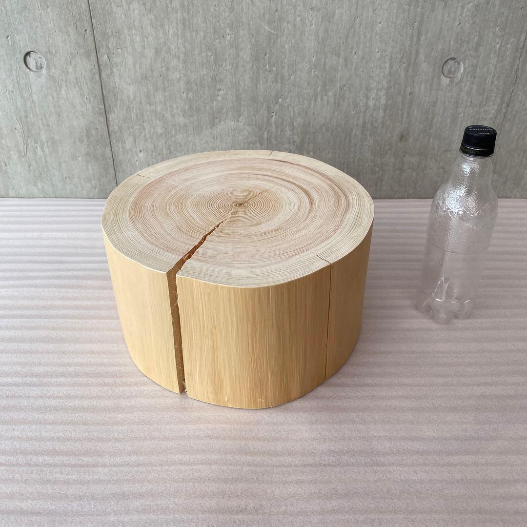 ヒノキの切り株 プレート アクセサリー置き ディスプレイ 檜 ひのき フラワー