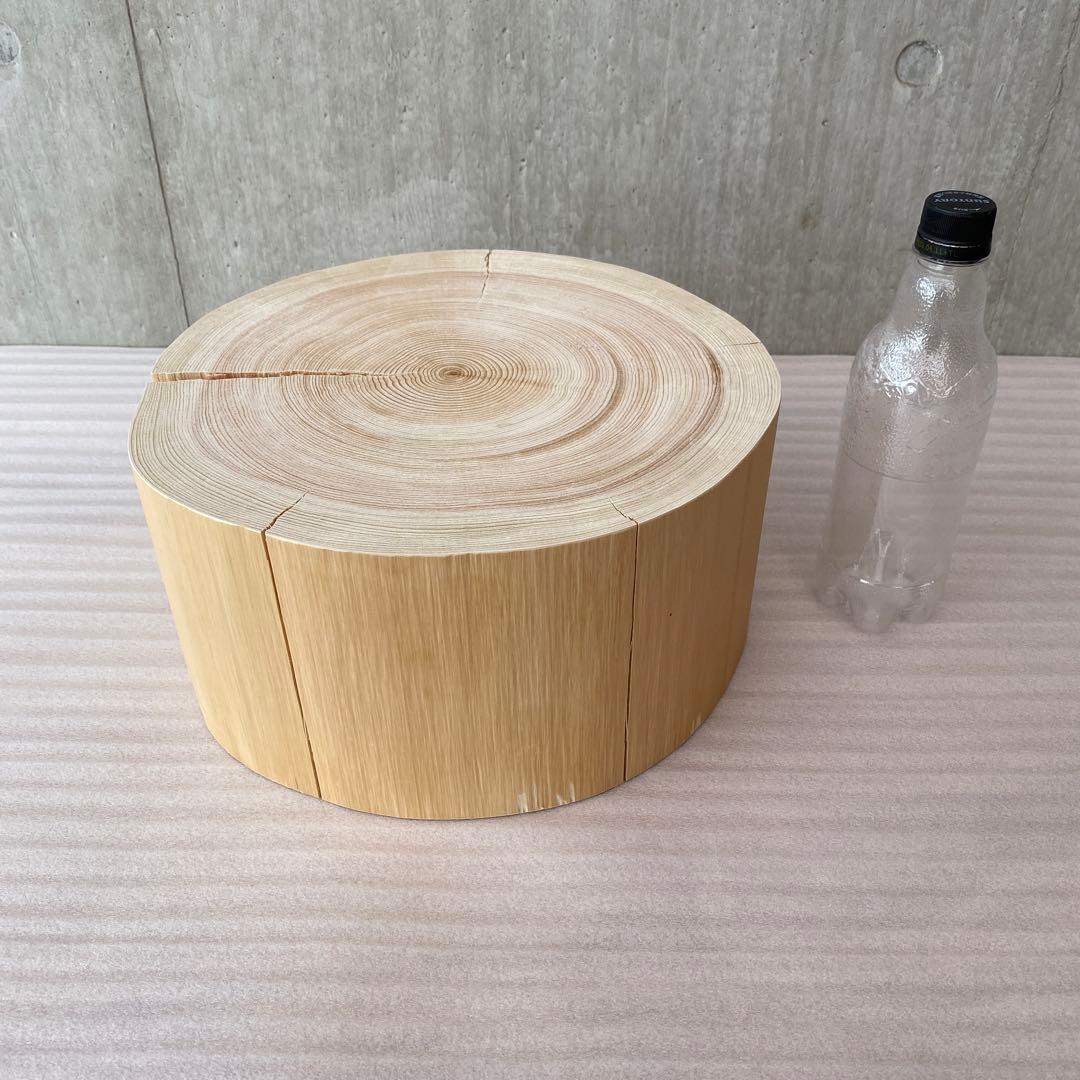 ヒノキの切り株 プレート アクセサリー置き ディスプレイ 檜 ひのき フラワー