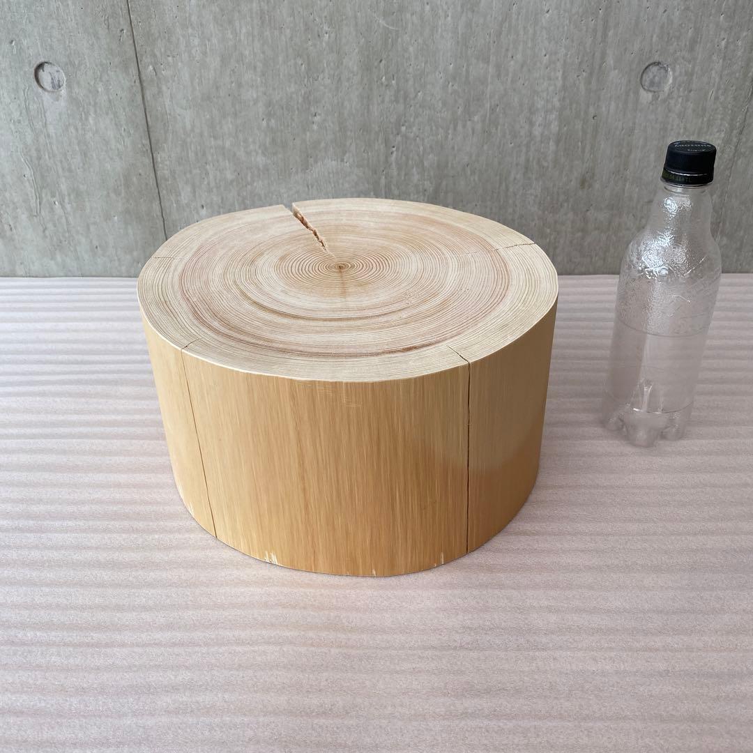 ヒノキの切り株 プレート アクセサリー置き ディスプレイ 檜 ひのき フラワー