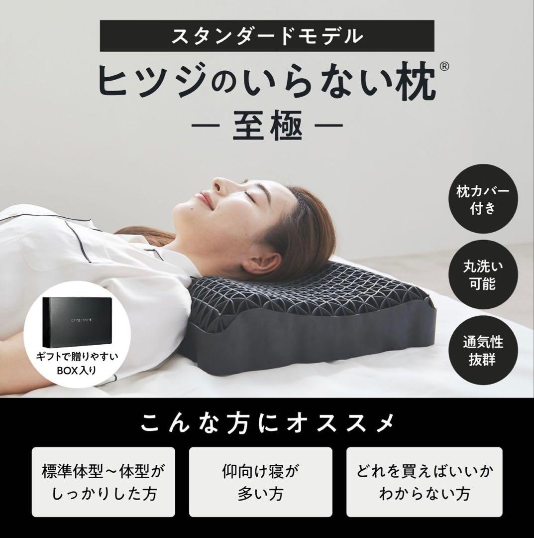 新品 ヒツジのいらない枕 テンセル枕カバー付 低反発 高反発 丸洗い安眠枕 至極