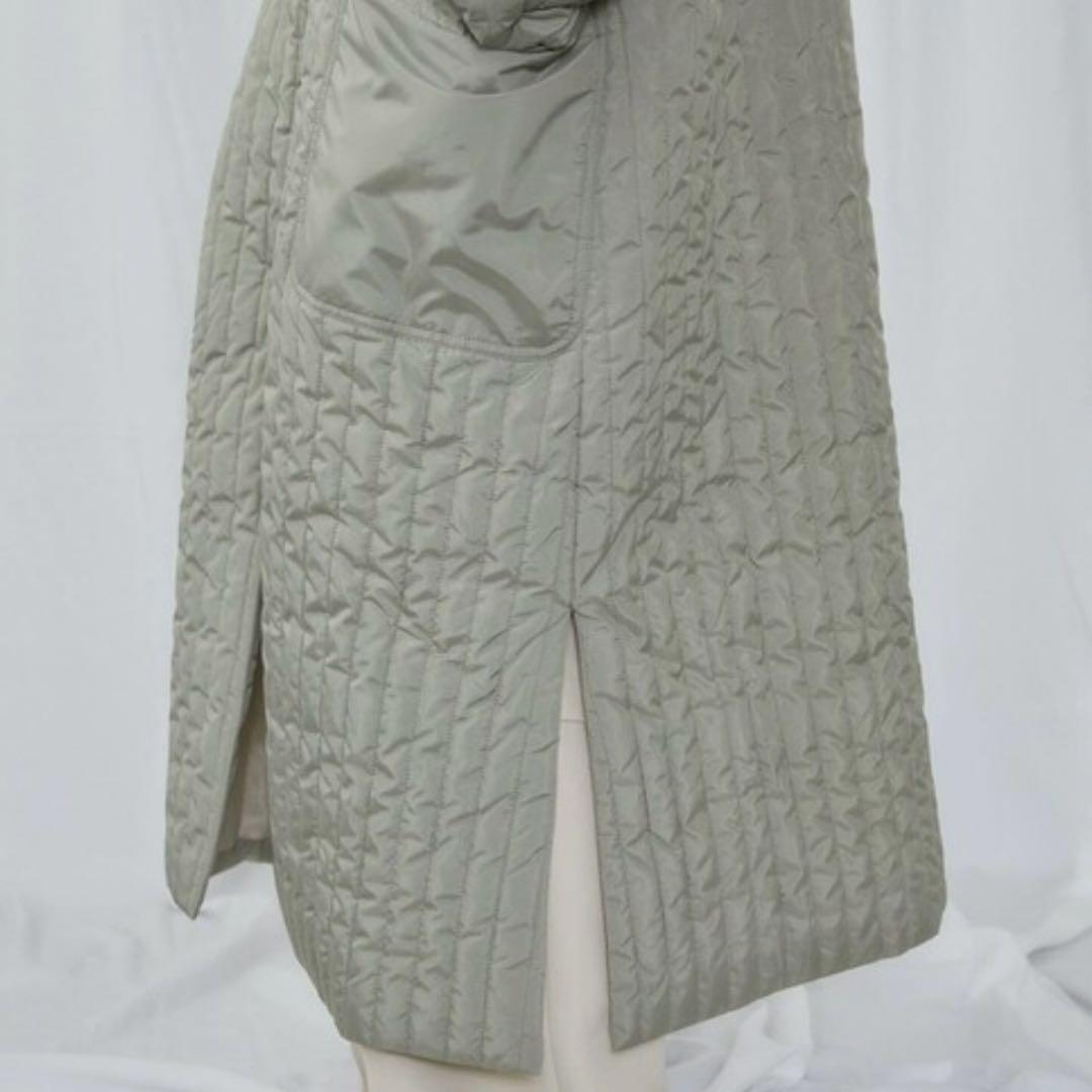 リサイクル タフタ ロング キルティングコート