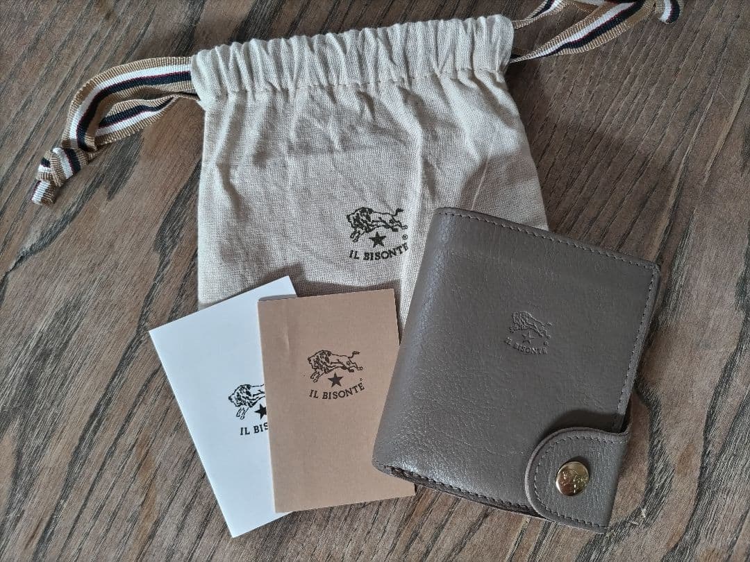 IL BISONTE 二つ折り財布 グレージュ