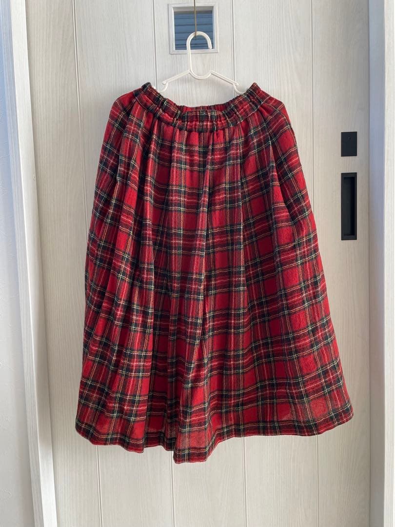 kubosanmade ウールガーゼチェックスカート