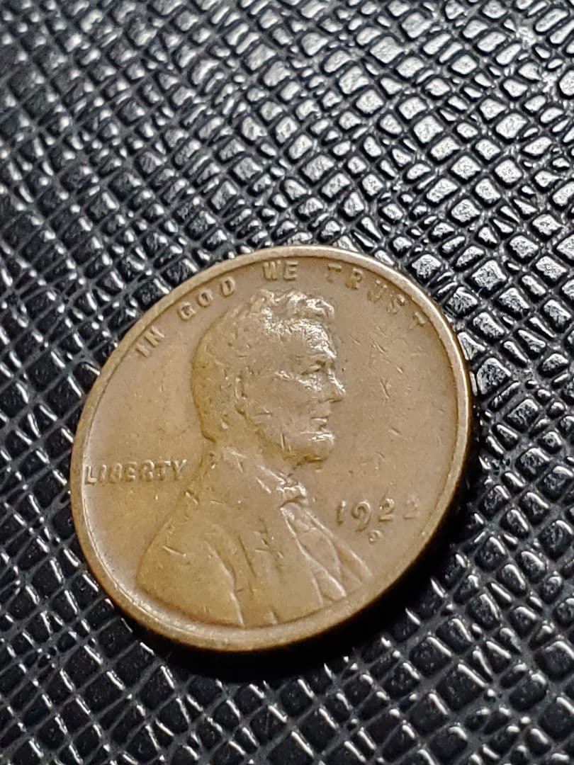 1482.　希少　1922年　D　アメリカ　リンカーン　麦　セント