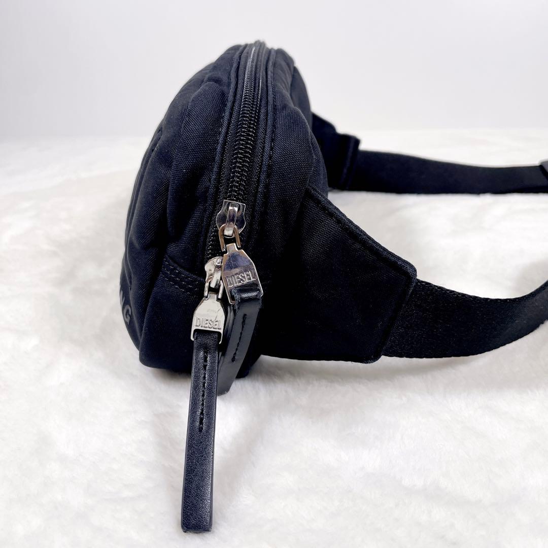 DIESEL ディーゼル ウエストバッグ ボディバッグ 黒 ブラック デカロゴ