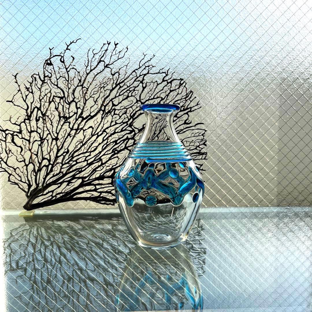 骨董　作家物　民藝ガラス　舩木倭帆　花器　花瓶　現品限り