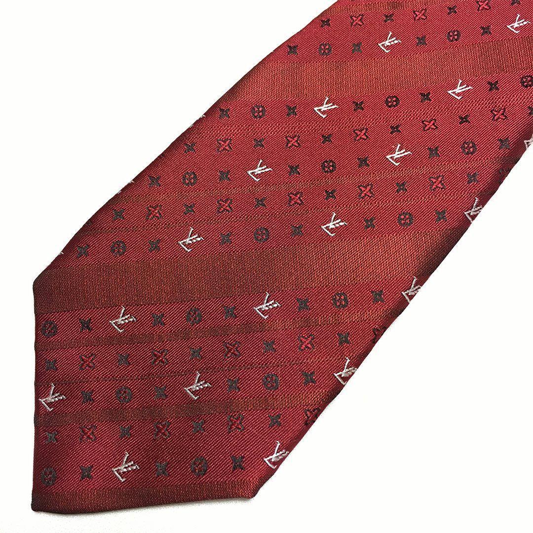 未使用級 ルイヴィトン Louis Vuitton ネクタイ シルク モノグラム