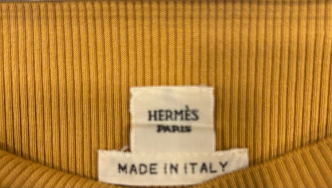 HERMÈS プリーツスカート マスタード 36