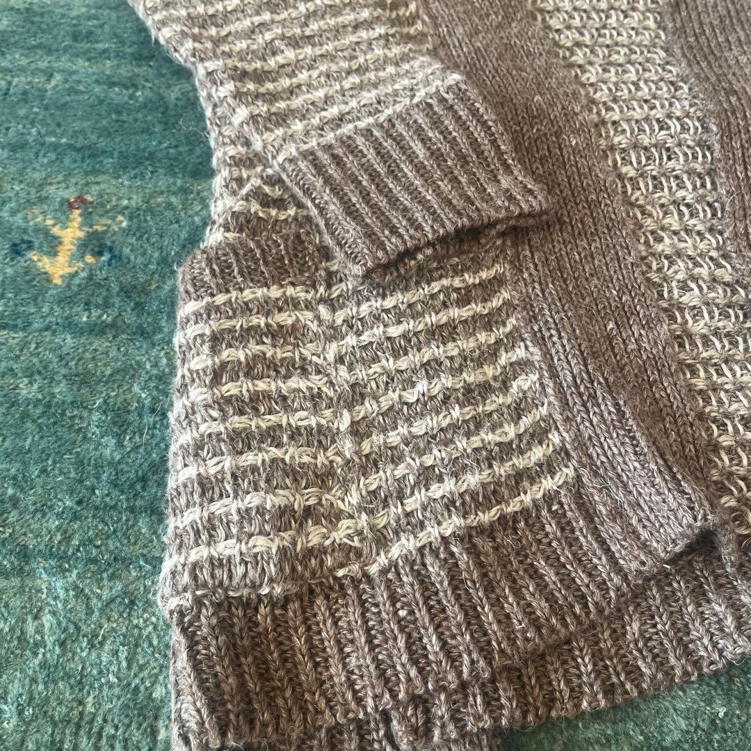 新品G. PASINI ニットカーディガン ブラウン系