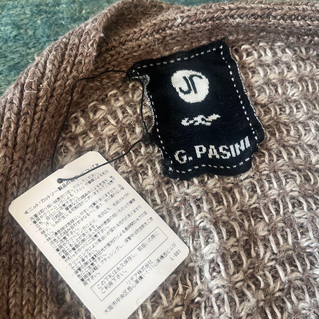 新品G. PASINI ニットカーディガン ブラウン系