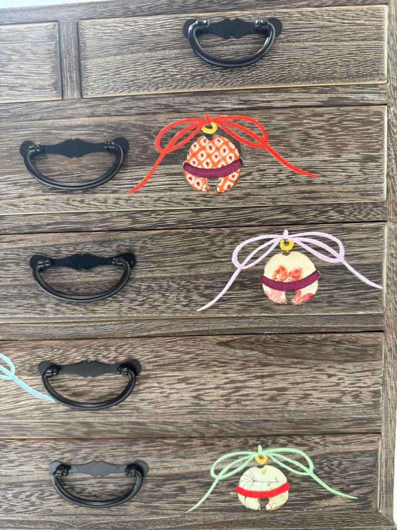 浅草 箱長 開きタンス 桐 鍵付 桐木目込み細工