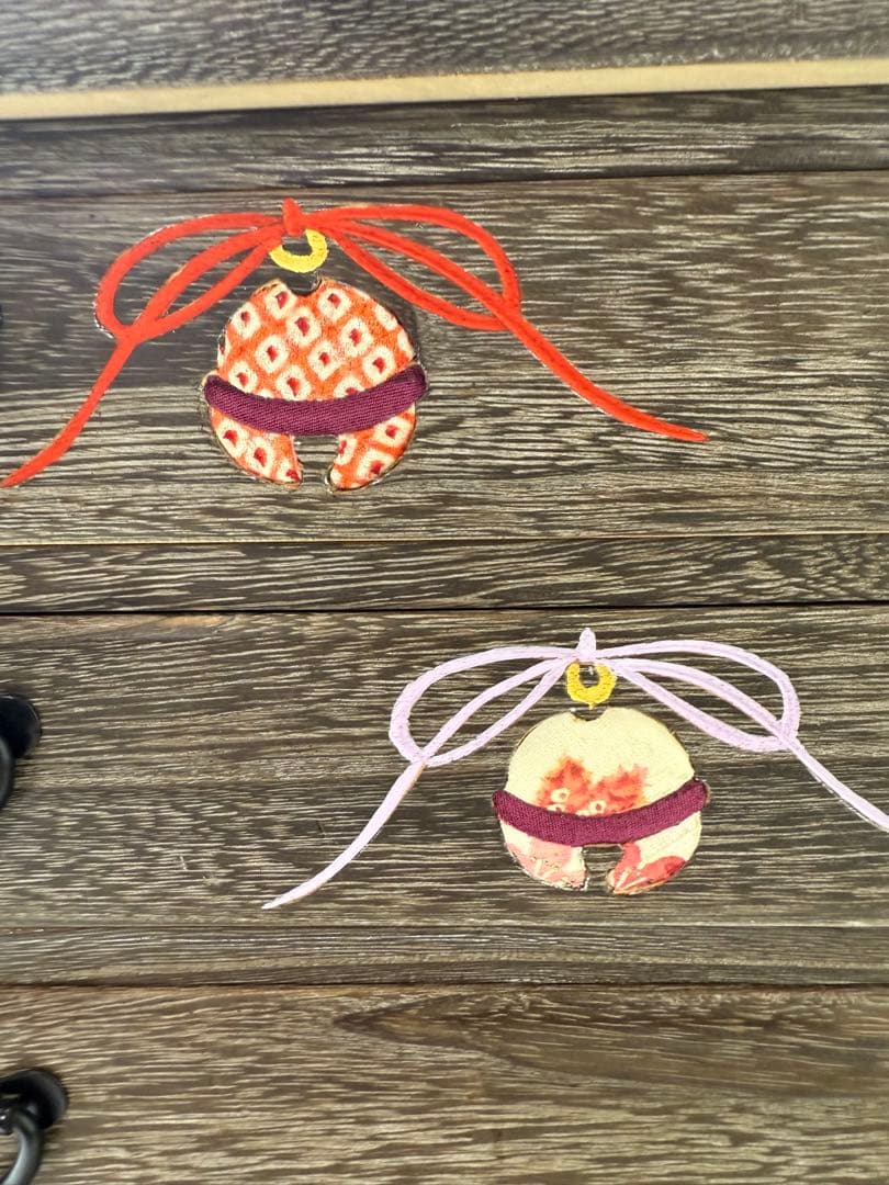 浅草 箱長 開きタンス 桐 鍵付 桐木目込み細工