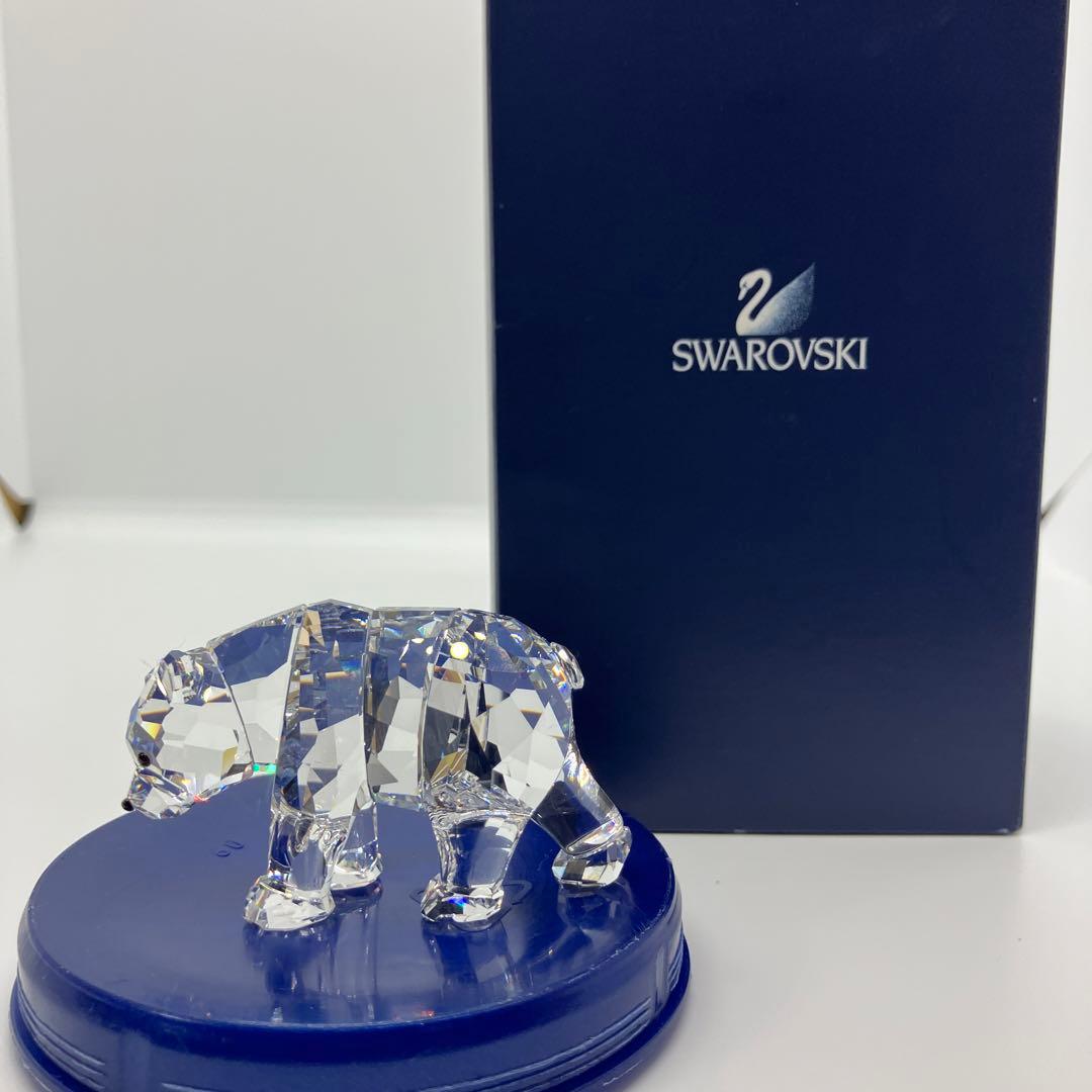 SWAROVSKI スワロフスキー シロクマ 置物 動物 クリスタル