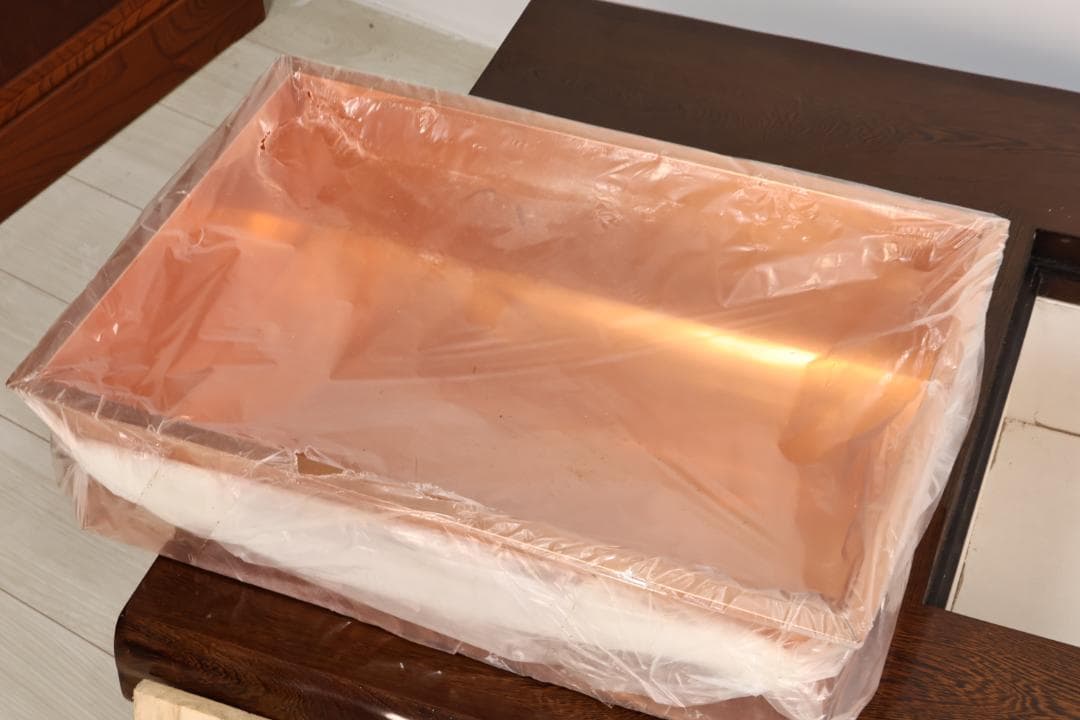 新品未使用　鉄刀木（タガヤサン）総無垢　関西火鉢　4尺　天厚7.5　BJ217