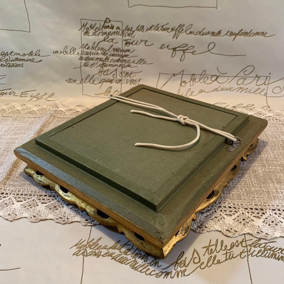 ドイツ製　破格！アンティーク聖母子の陶板額装品！色が綺麗でマリア様が優しい！