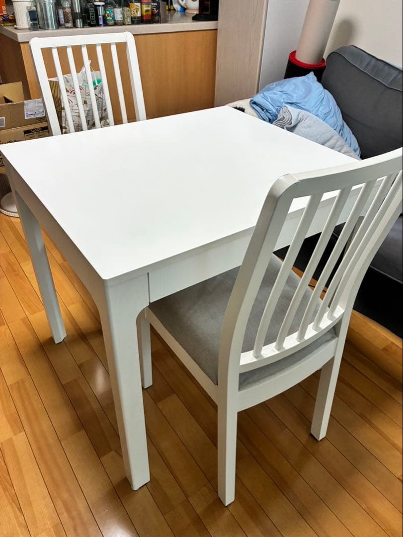 【定価49,990円分】 IKEA 伸長式ダイニングテーブル チェア 半額以下