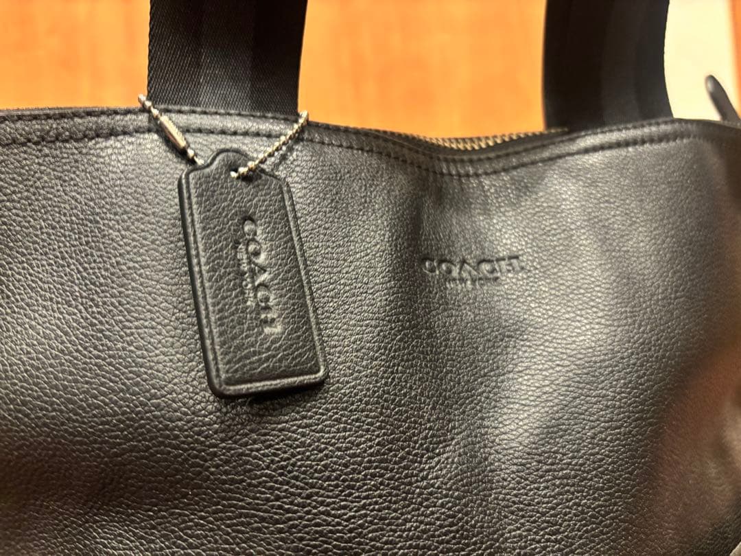 COACH コーチ　レザー2waxトートバック　ビジネスバック　黒　1