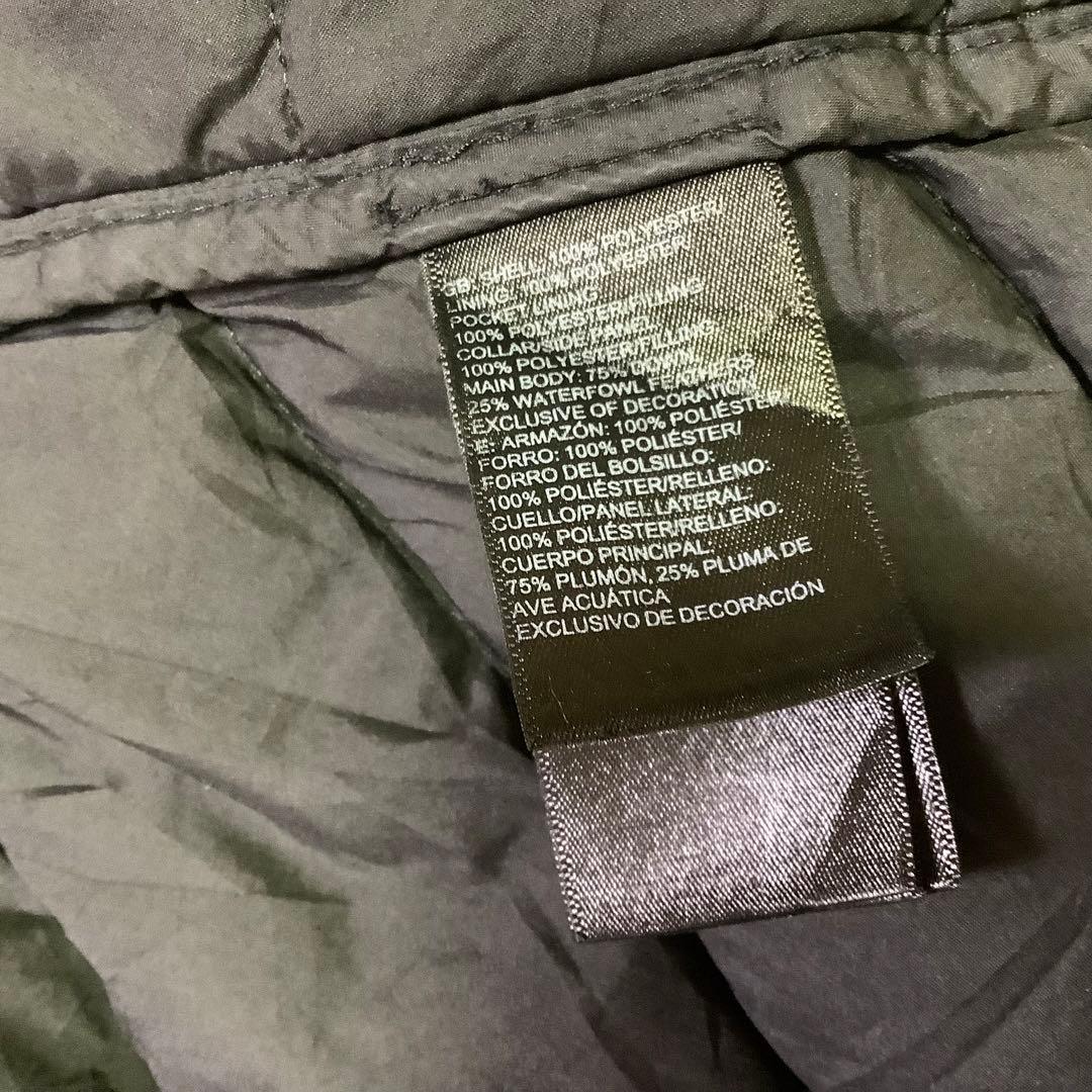 ノースフェイス ダウンベスト 550フィル 刺繍ロゴ ブラック 黒 XL