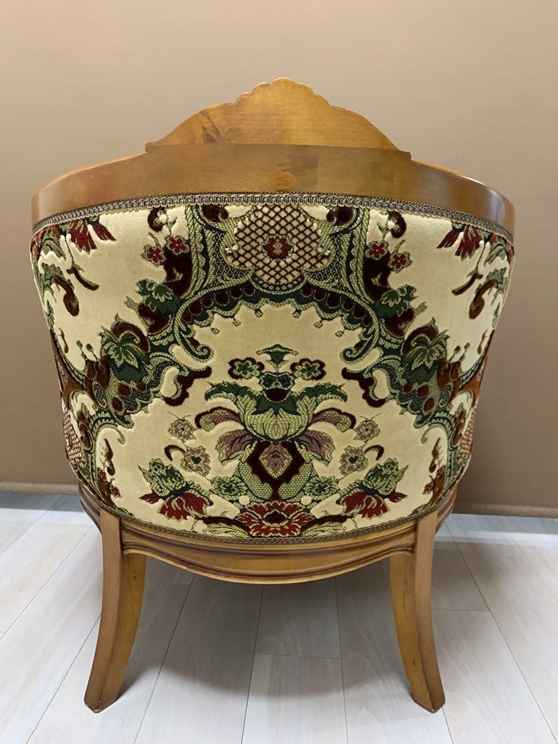 イタリア製 ヴィンテージ　ソファ 金華山　猫脚　ロココ調　輸入家具　チェア