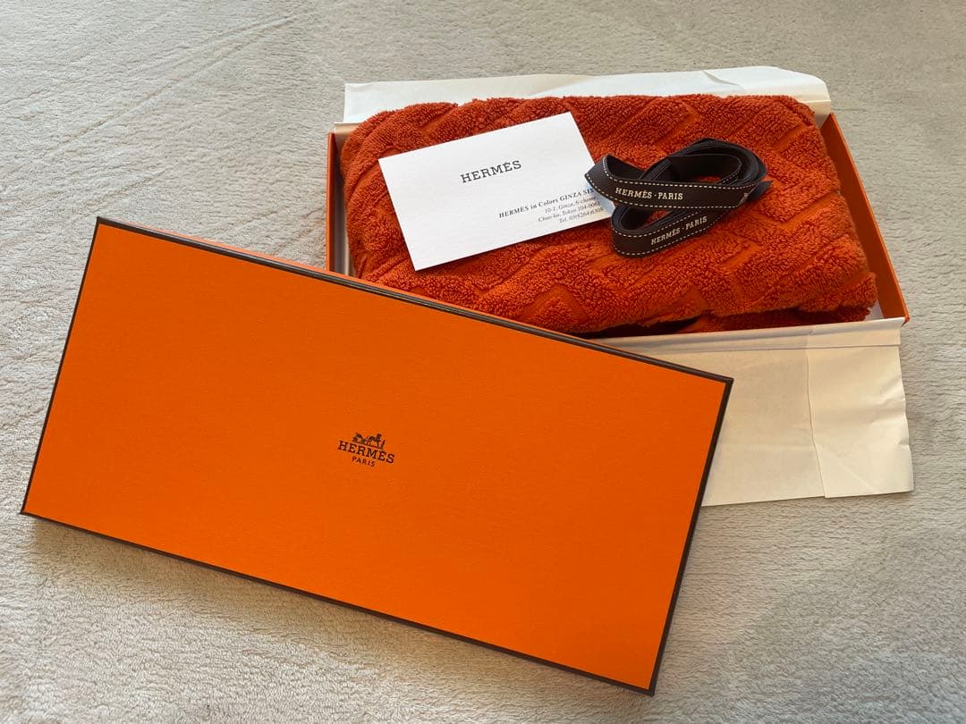 【新品未使用・箱付き】エルメス　ゲストタオル　ステアーズ
