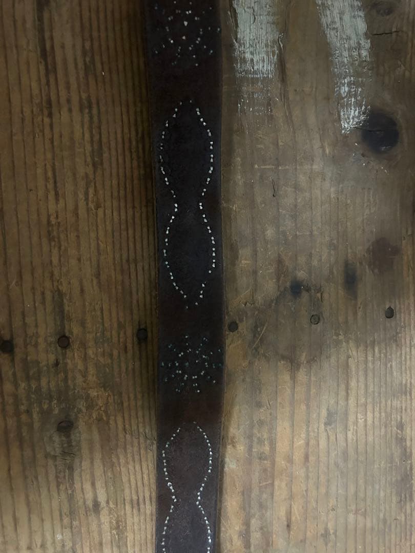 34inch ピーナッツ　HTC スティングレイ　レザースタッズベルト　茶芯