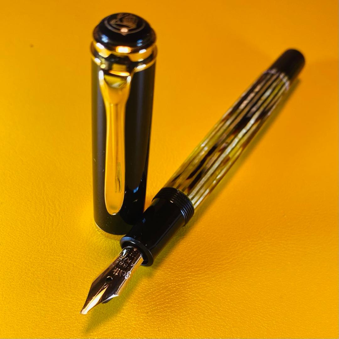 ペリカン　400 茶縞　万年筆　Pelikan 400 FP